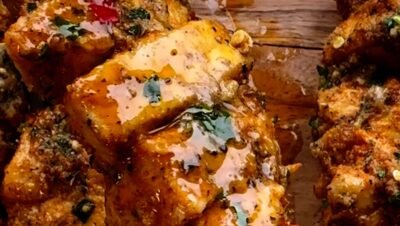 Espetinhos de Frango com Alho e Parmesão Fácil