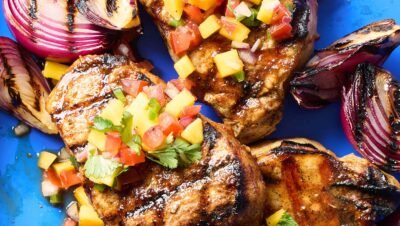 Costeletas de Porco Grelhadas com Tempero Jerk
